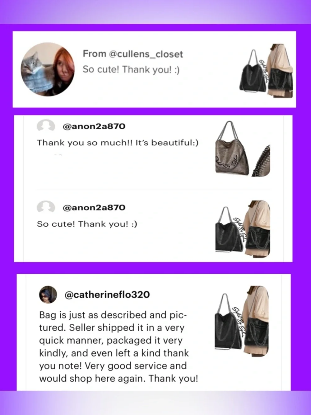 The STELLA Black Chained Handbag Shoulder Hobo - BRAND NEW BOUTIQUE ITEM